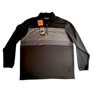 NEW Pebble Beach GOLF WEAR SHIRT Men's XXL Dry Luxe Black Gray Sweatshirt NWT